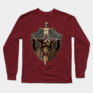 Soviet KGB Badge Transparent Background Long Sleeve T-Shirt